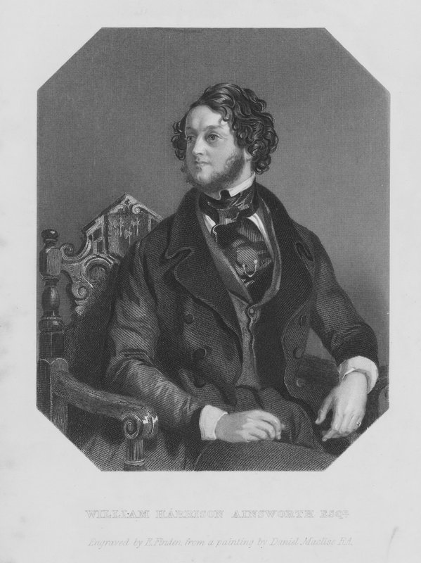 Retrato de William Harrison Ainsworth (gravura) de Daniel (after) Maclise