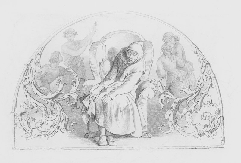 Shakespeare, Última Cena de Todas (gravura) de Daniel (after) Maclise