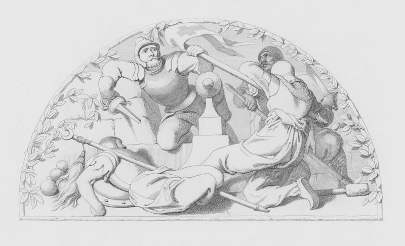 Shakespeare, O Soldado (gravura) de Daniel (after) Maclise