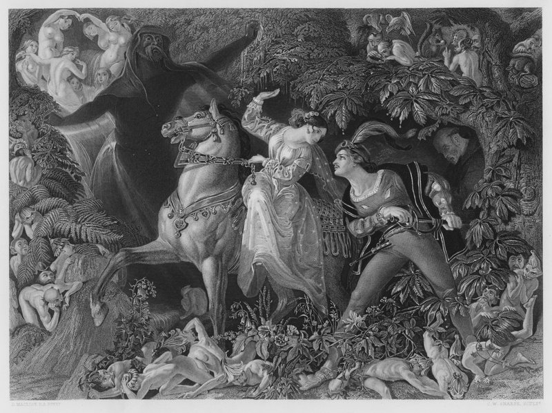 Undine, da foto da Coleção Real (gravura) de Daniel (after) Maclise