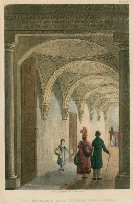 Entrada da caixa para a Ópera Inglesa (Lyceum Theatre) de Daniel Havell