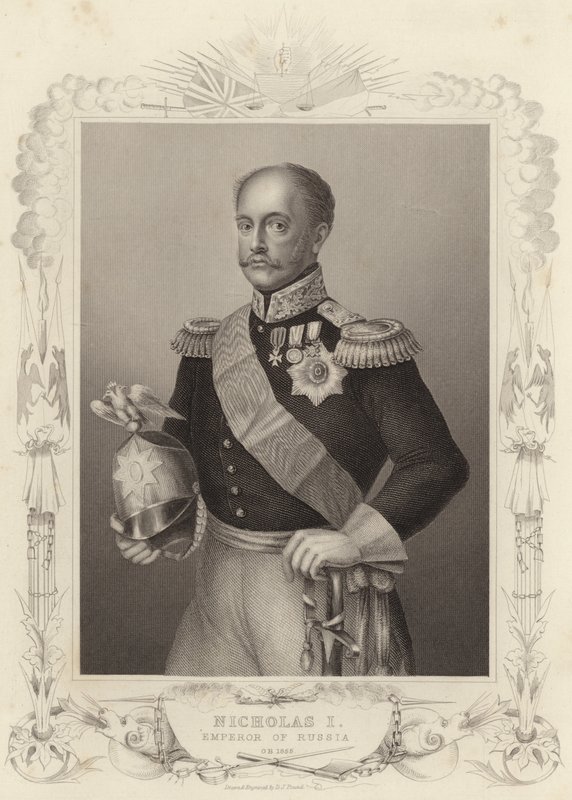 Czar Nicolau I, Imperador da Rússia (gravura) de Daniel John. Pound