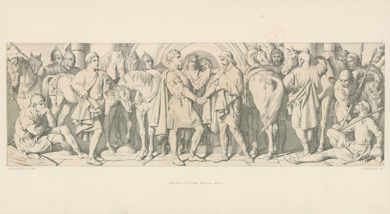 Harold e Duke William se encontram de Daniel Maclise