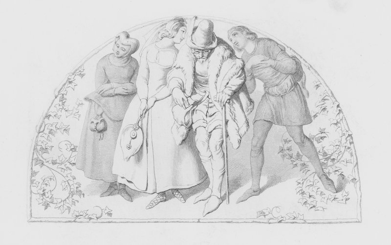 Shakespeare, O Lean E Chinelo D Pantaloon de Daniel Maclise
