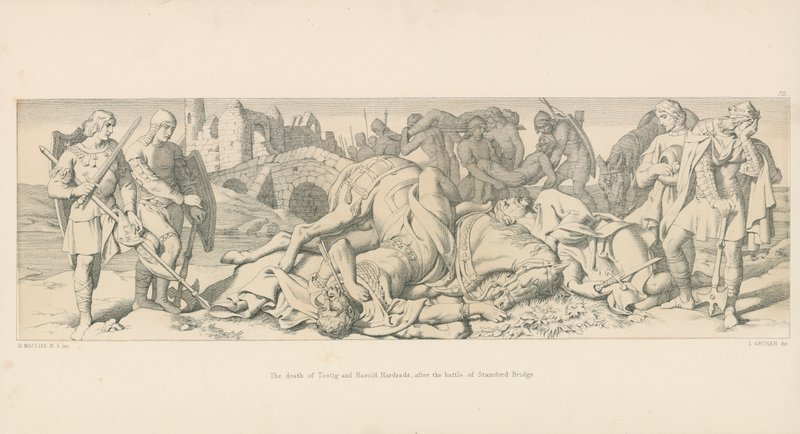 A Morte de Tostig e Harold Hardrada, depois da Batalha de Stamford Bridge de Daniel Maclise