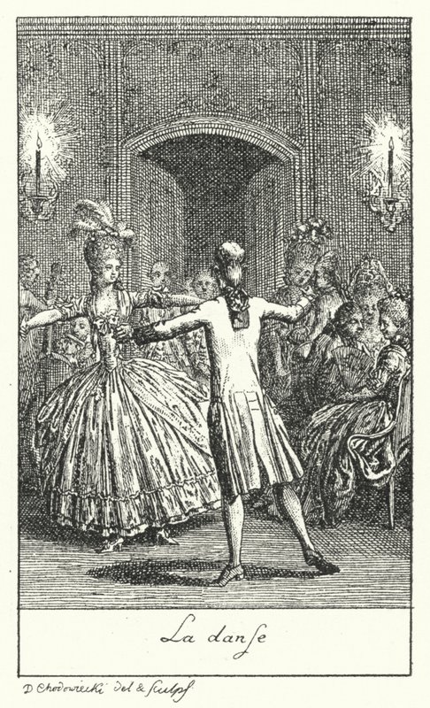 Dança (gravura) de Daniel Nikolaus (after) Chodowiecki