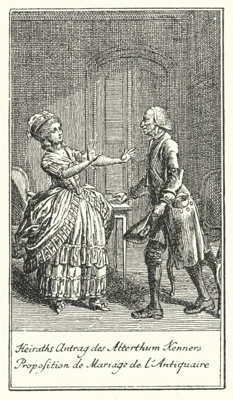 Proposta de Casamento do Antiquário (gravura) de Daniel Nikolaus (after) Chodowiecki