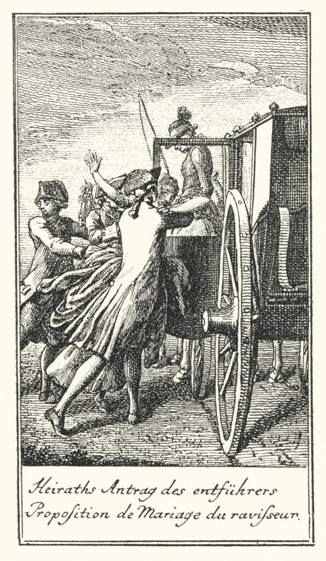 Proposta de Casamento do Sequestrador (gravura) de Daniel Nikolaus (after) Chodowiecki