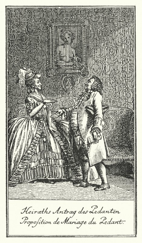 Proposta de Casamento do Pedante (gravura) de Daniel Nikolaus (after) Chodowiecki