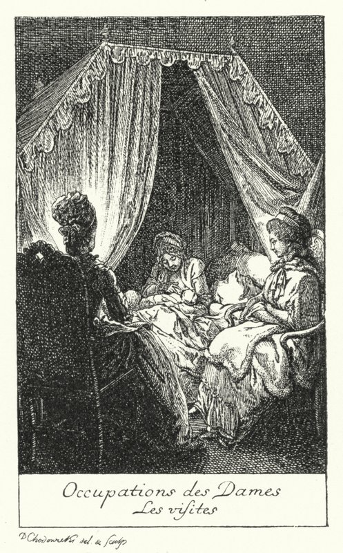 Perseguição de Senhoras (gravura) de Daniel Nikolaus (after) Chodowiecki