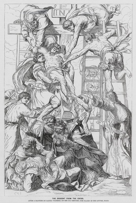Descida da Cruz (gravura) de Daniele da Volterra (1509 66) (after)
