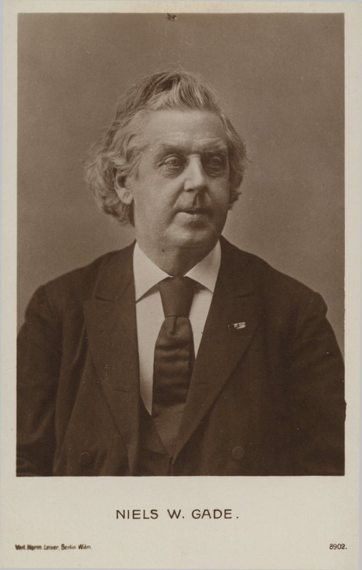 Niels Wilhelm Gade, compositor dinamarquês, maestro, violinista, organista e professor (1817-1890) de Danish Photographer