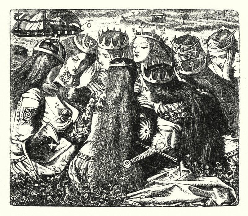 O Palácio de Arte (gravura) de Dante Gabriel (after) Rossetti