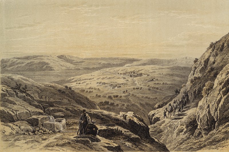 Cana, Vista Geral (cor litho) de David (after) Roberts