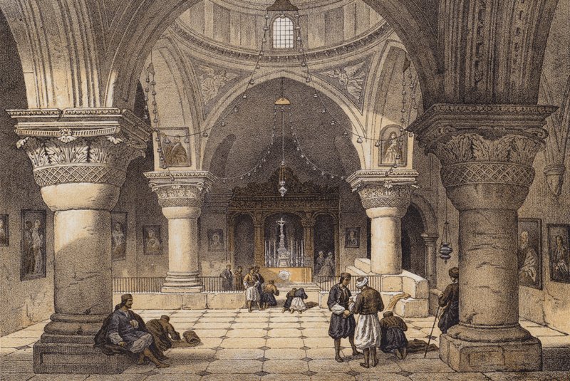 Capela de Santa Helena (cor litho) de David (after) Roberts