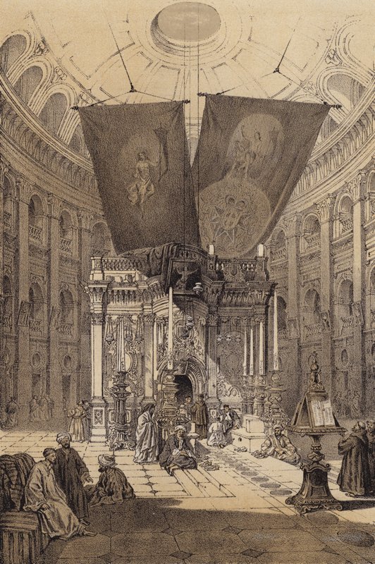 Santuário do Santo Sepulcro (cor litho) de David (after) Roberts