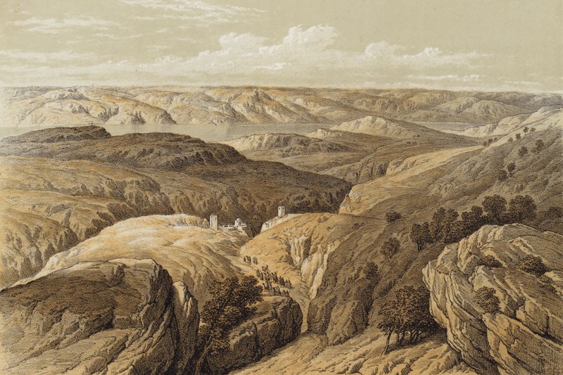 Natureza selvagem de Engedi (cor litho) de David (after) Roberts
