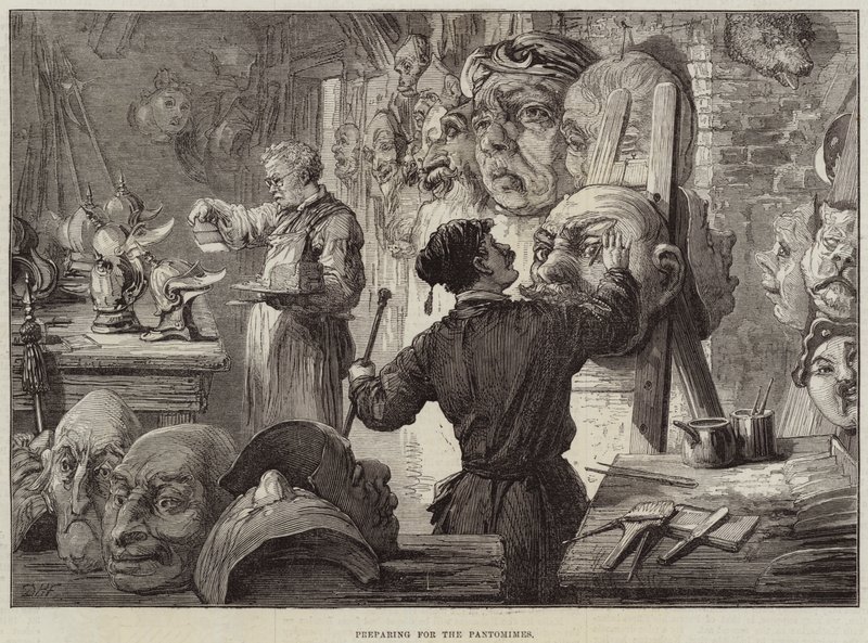 Preparando-se para o Pantomimes de David Henry Friston