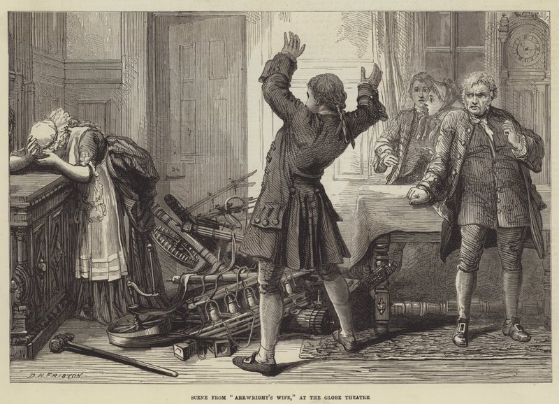 Cena da esposa de Arkwright, no Globe Theatre de David Henry Friston