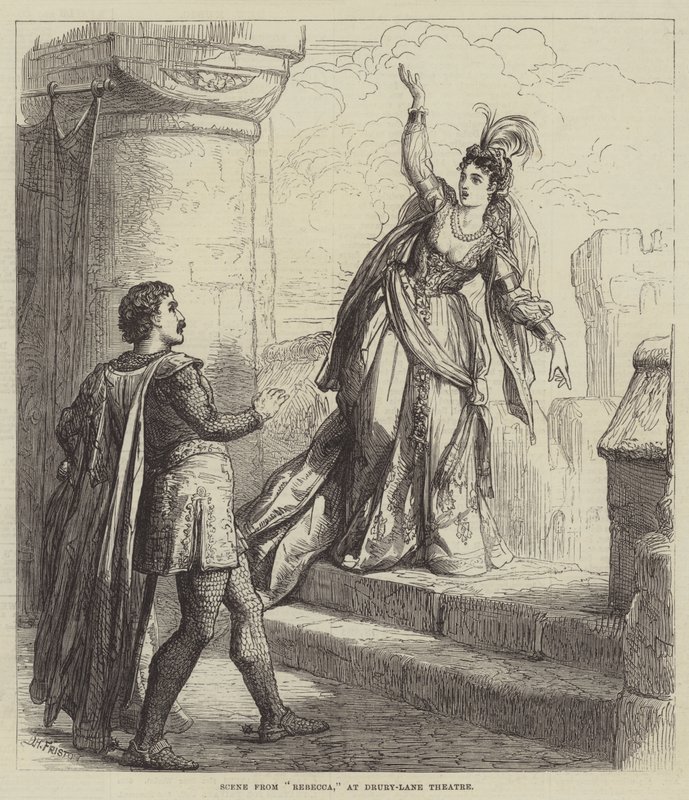 Cena de Rebecca, no Teatro Drury-Lane de David Henry Friston