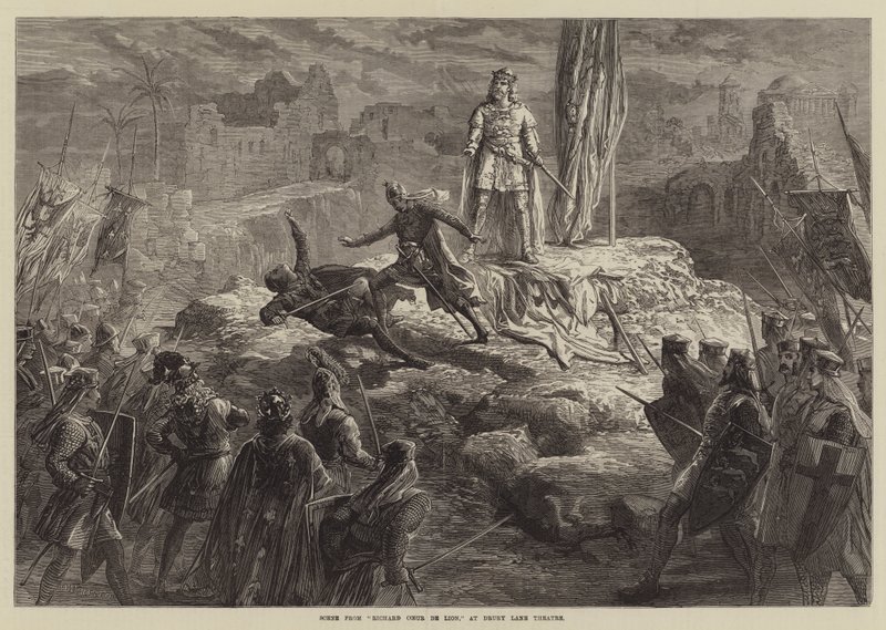 Cena de Richard Coeur de Lion, no Teatro Drury Lane de David Henry Friston