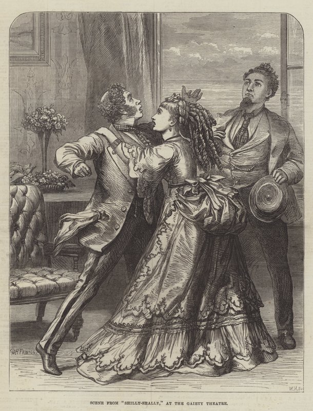 Cena de Shilly-Shally, no Teatro Gaiety de David Henry Friston