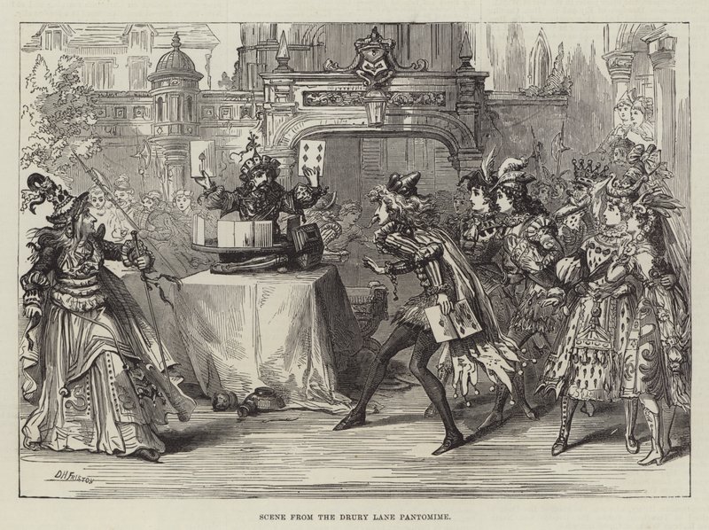 Cena do Drury Lane Pantomime de David Henry Friston