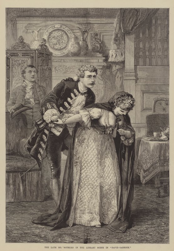 O falecido Sr. Sothern na cena da biblioteca em David Garrick de David Henry Friston