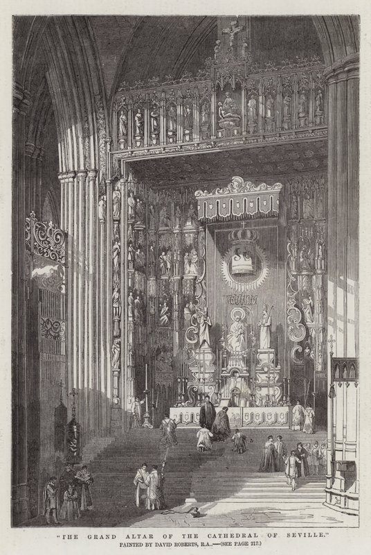 O Grande Altar da Catedral de Sevilha de David Roberts