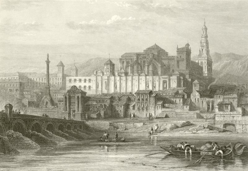 A Grande Mesquita e o Alcazor ou Calabouço da Inquisição, Cordova de David Roberts
