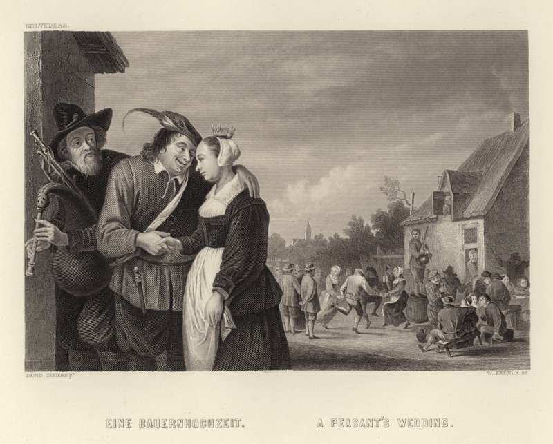 Casamento de um camponês de David Teniers the Younger
