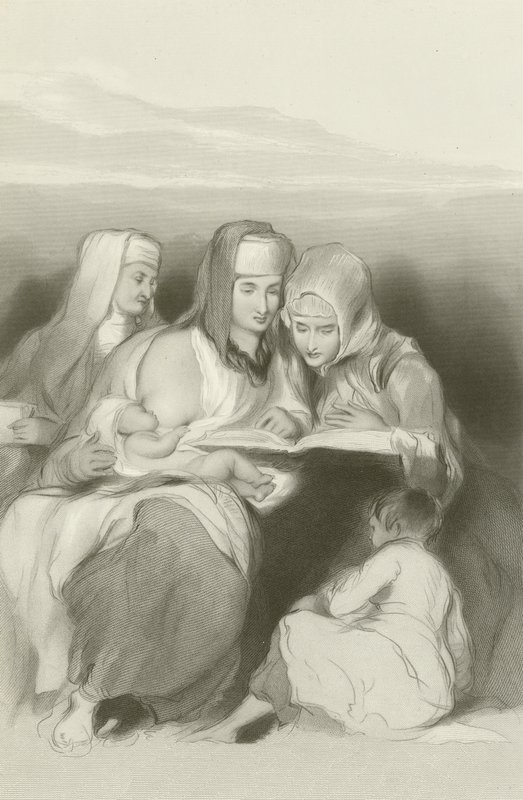 Mulheres hebréias lendo as Escrituras em Jerusalém de David Wilkie