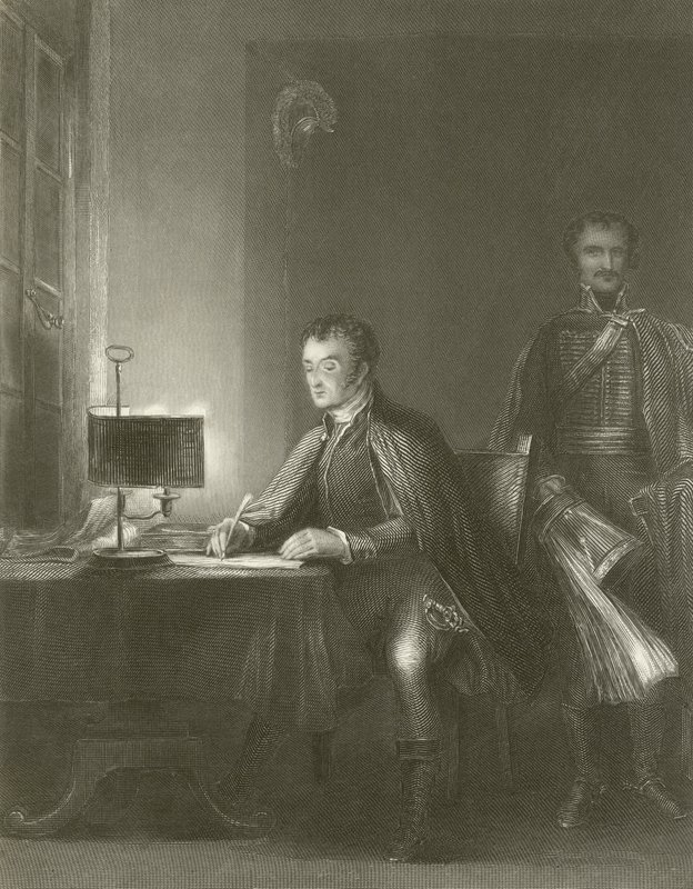 O Duque de Wellington Escrevendo seus Despachos de David Wilkie