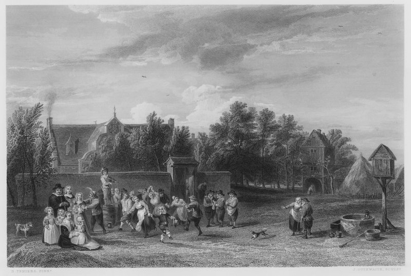 The Village Fete, da foto da Coleção Real (gravura) de David the Younger (after) Teniers