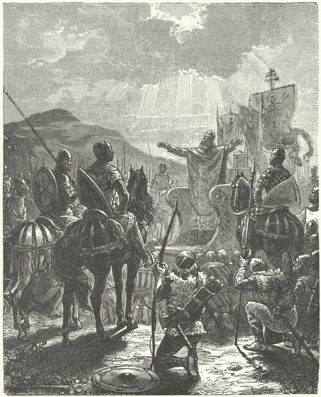 Papa Inocêncio III pregando a Cruzada Albigensiana de Diogene Ulysse Napoleon Maillart