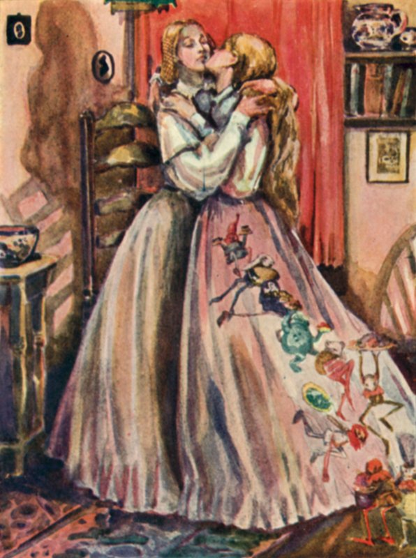 Ilustração para o mercado de Goblin por Christina Rossetti de Dion Clayton Calthrop