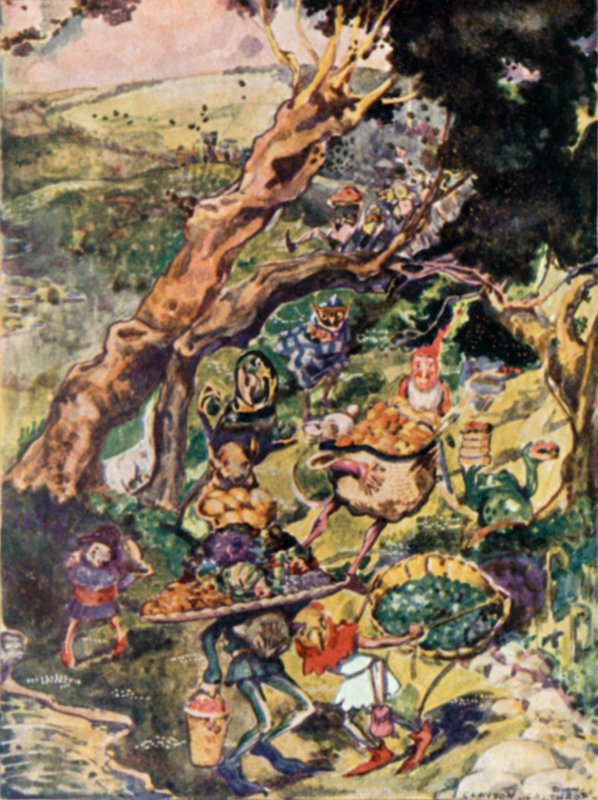 Ilustração para o mercado de Goblin por Christina Rossetti de Dion Clayton Calthrop