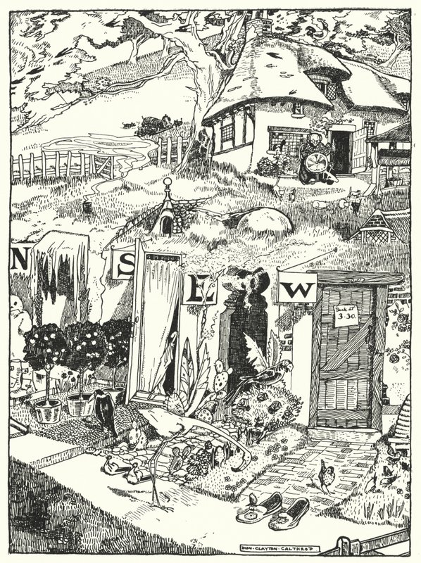 As Casas dos Quatro Ventos (gravura) de Dion Clayton Calthrop