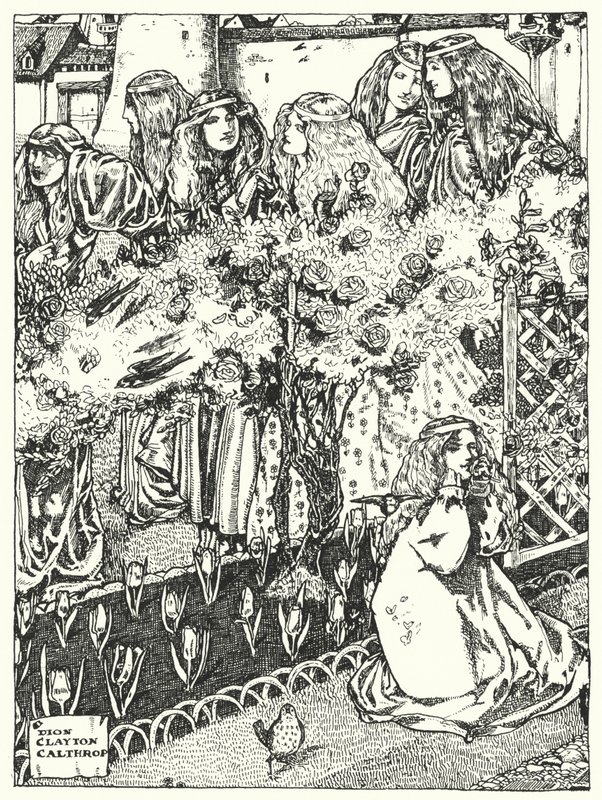As Sete Princesas (gravura) de Dion Clayton Calthrop