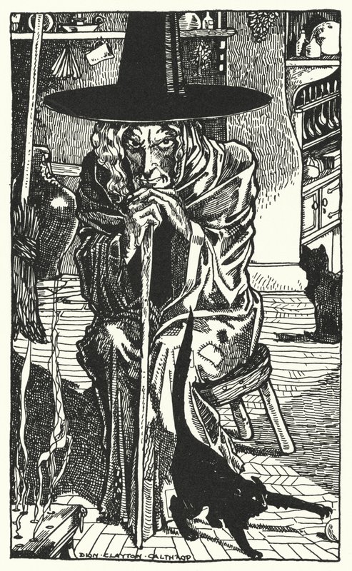 The Witch Herself (gravura) de Dion Clayton Calthrop