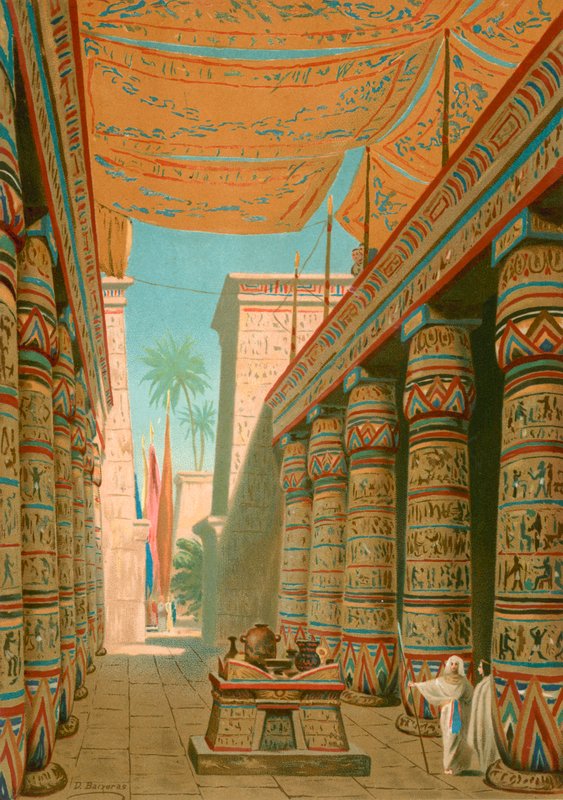 Interior, de, um, palácio, de, um, egípcio, régua de Dionisio Baixeras Verdaguer