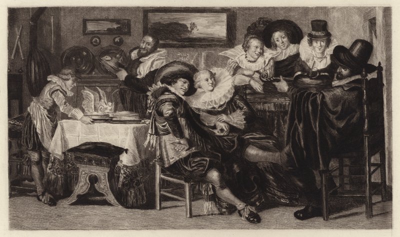 A Refeição (gravação) de Dirck Hals