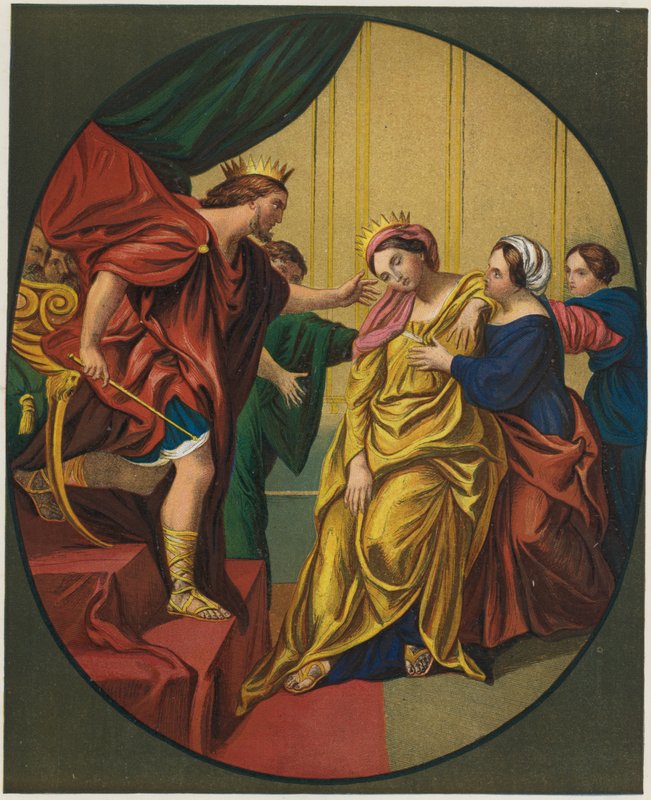 Ester trouxe ao rei Assuero de Domenichino