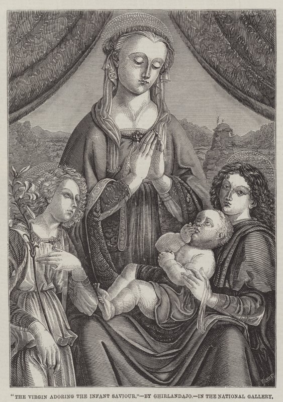 A Virgem adorando o Salvador Infantil de Domenico Ghirlandaio