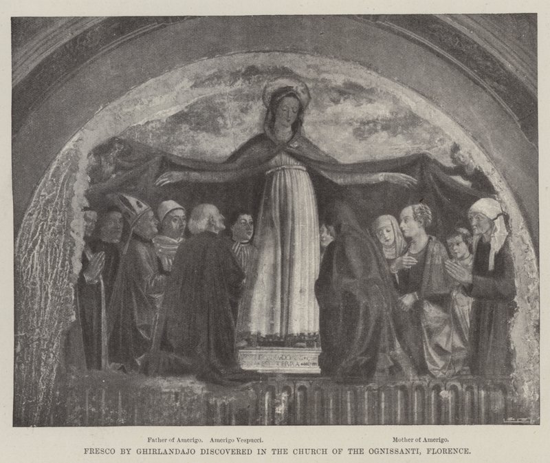 Afresco descoberto na Igreja do Ognissanti, Florença de Domenico Ghirlandaio