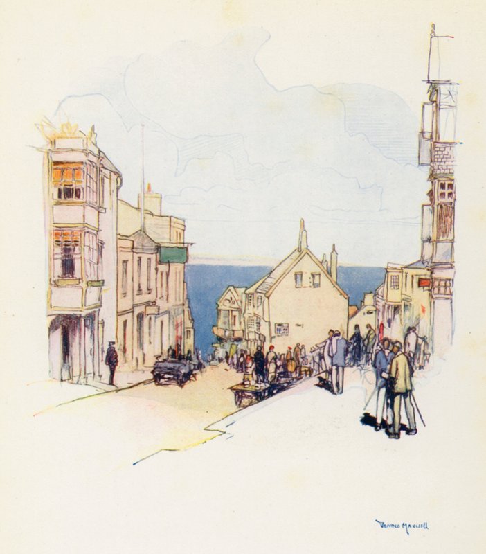 Uma impressão de Lyme Regis (litografia a cores) de Donald (after) Maxwell