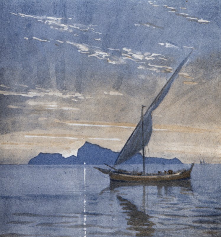 Capri do Mar (cor litho) de Donald (after) Maxwell