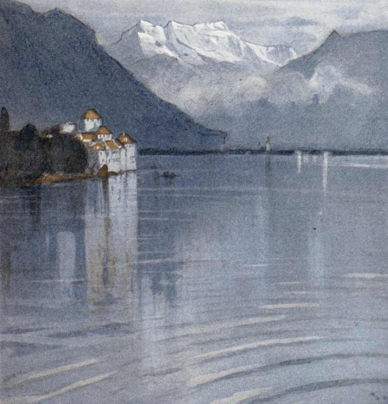 Chillon, do Poema de Byron (cor litho) de Donald (after) Maxwell