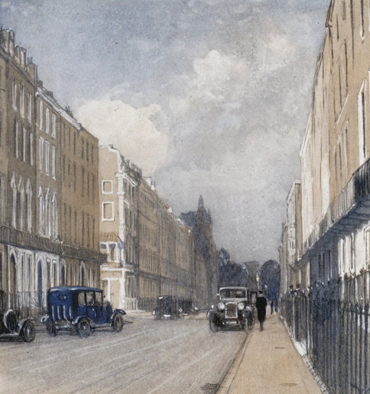 Harley Street (cor litho) de Donald (after) Maxwell