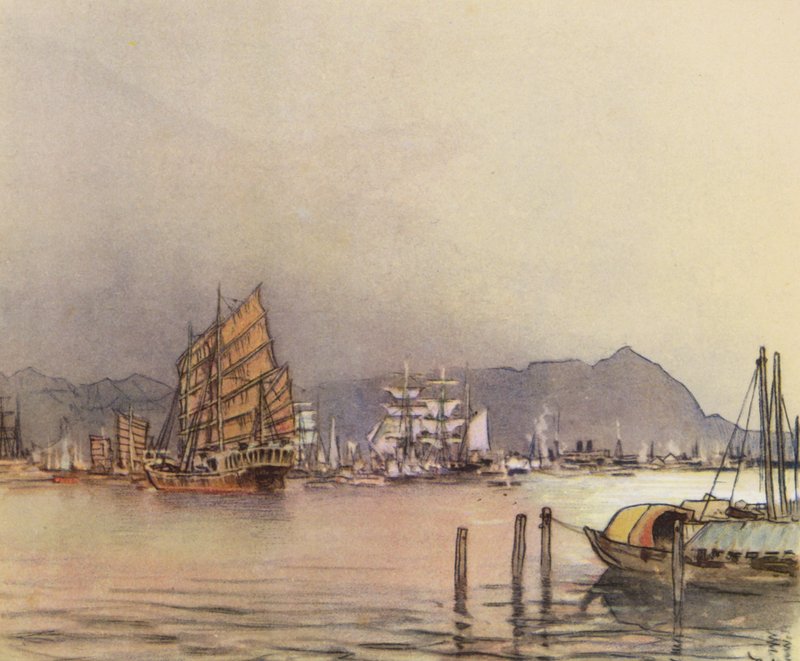 Hong-Kong (litografia a cores) de Donald (after) Maxwell